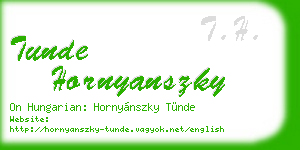 tunde hornyanszky business card